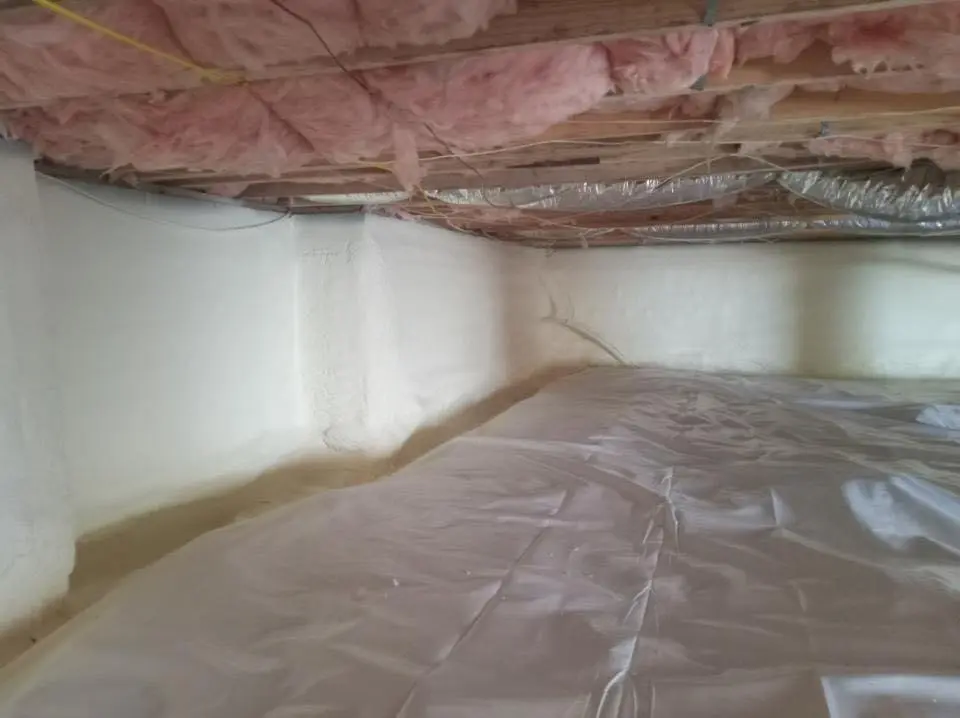 Crawl space encapsulation with closed-cell spray foam for Roof Leak Repair in Winter Garden