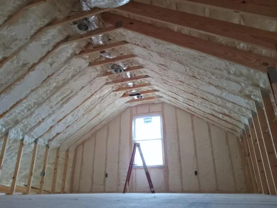 Spray foam roofing application for Crawl Space Insulation project in Winter Garden